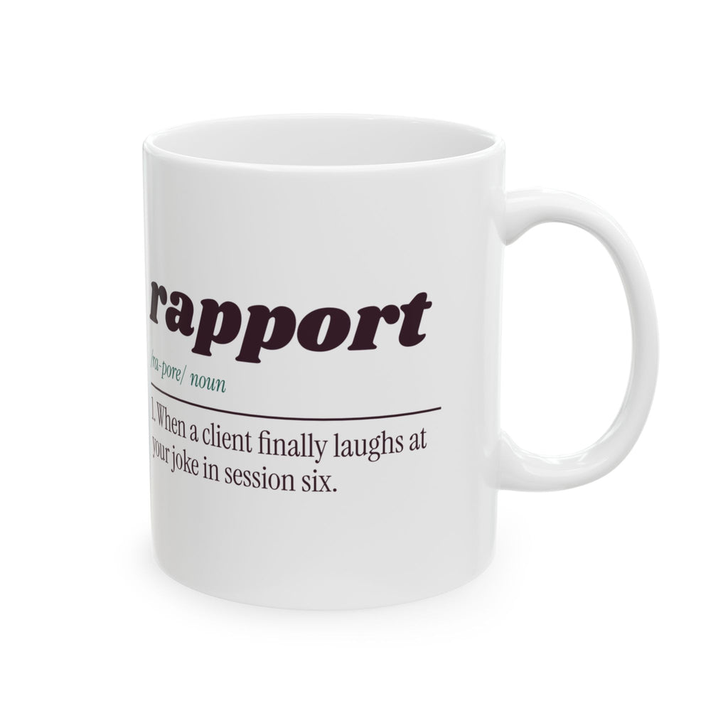 Funny Therapist Coffee Mug Rapport Dictionary Definition