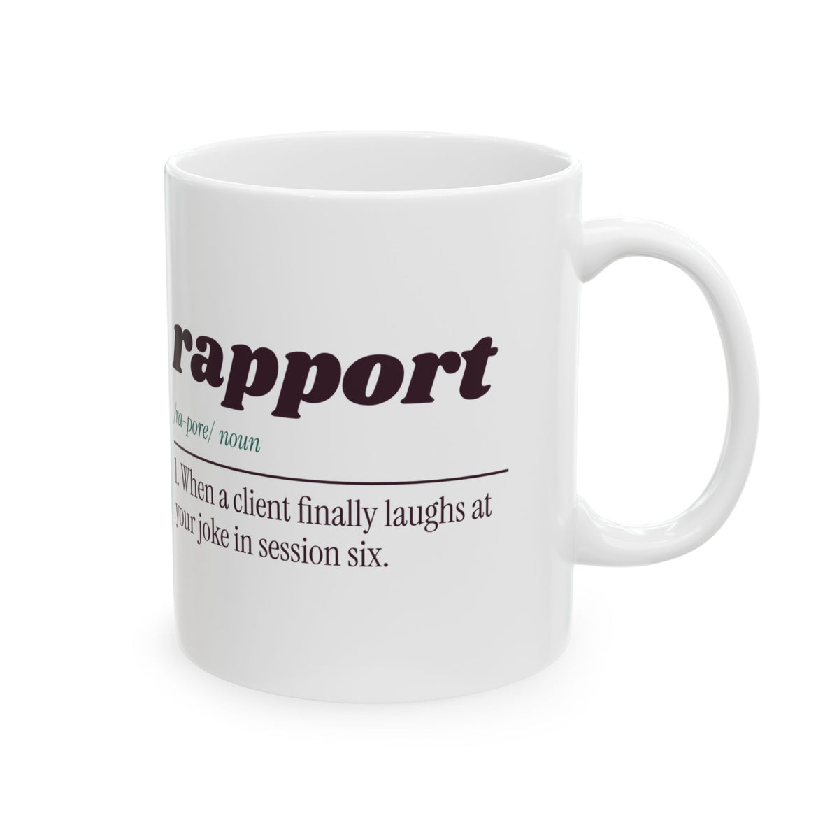 Funny Therapist Coffee Mug Rapport Dictionary Definition