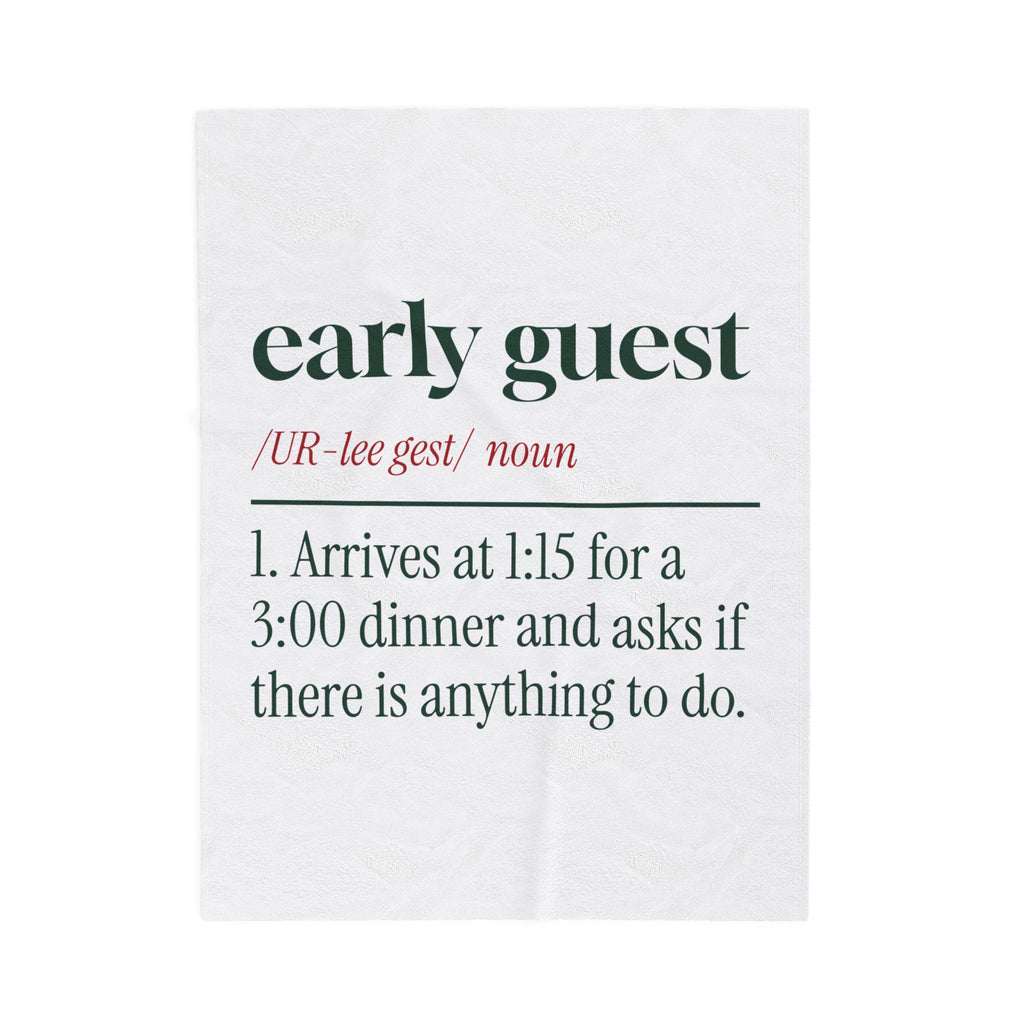 Funny Christmas Throw Blanket Early Guest Definition For Hosts