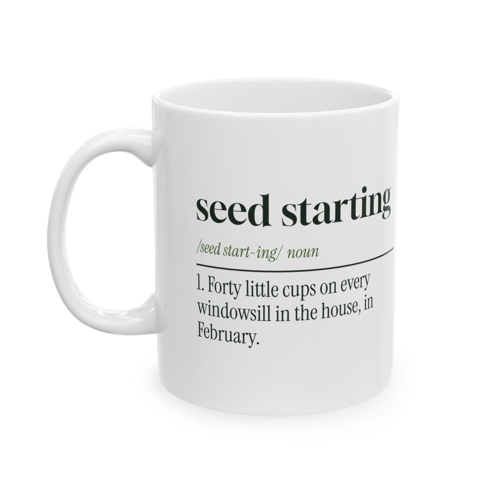 Funny Gardening Mug Seed Starting Dictionary Definition
