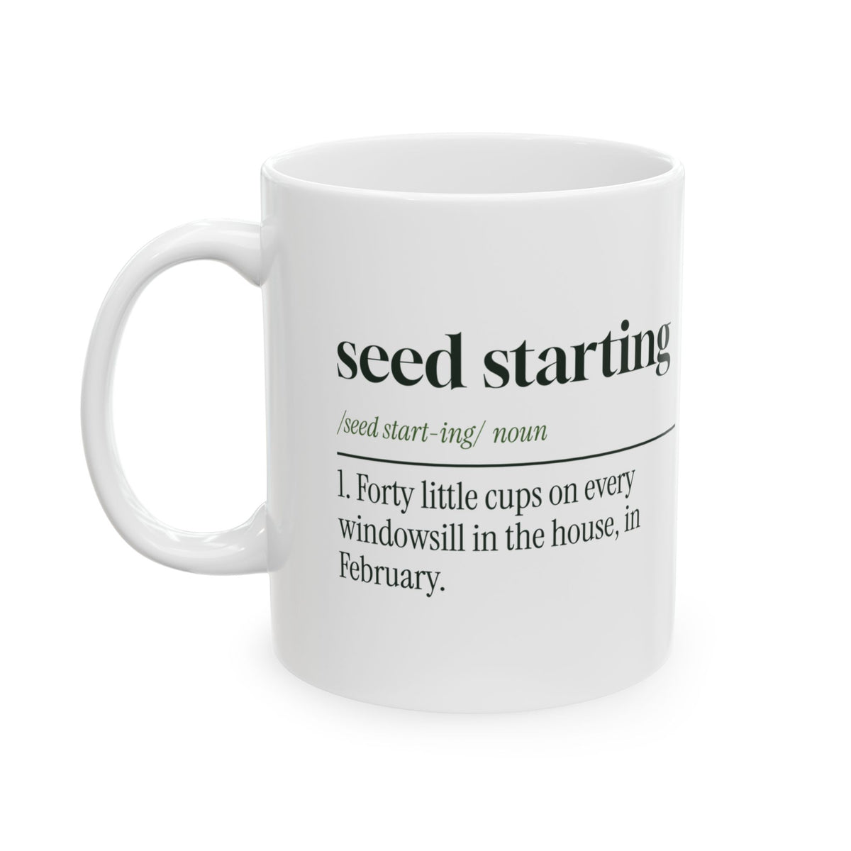 Funny Gardening Mug Seed Starting Dictionary Definition