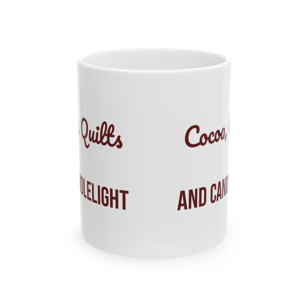 Cozy Christmas Coffee Mug Cocoa Quilts And Candlelight