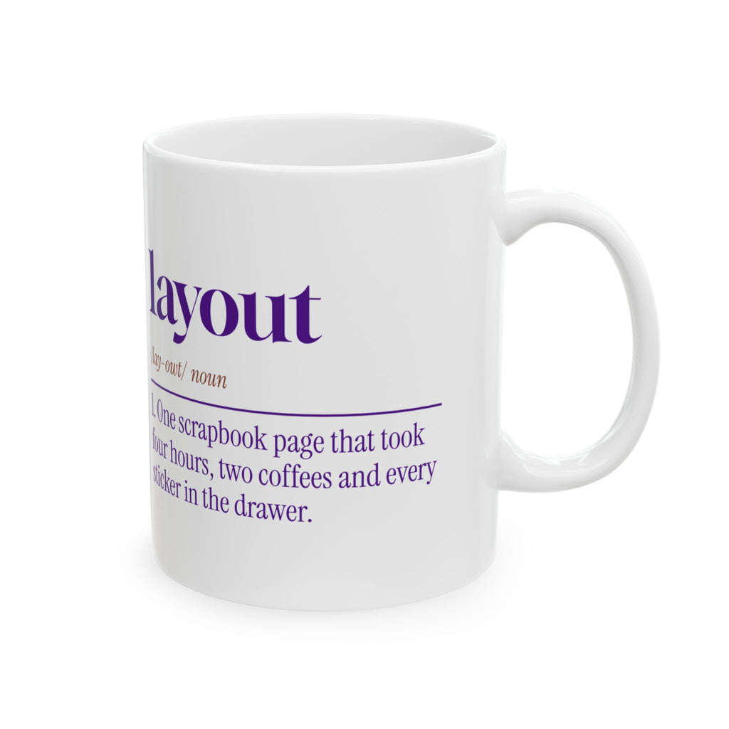 Funny Scrapbooking Coffee Mug Layout Definition For Scrapbookers