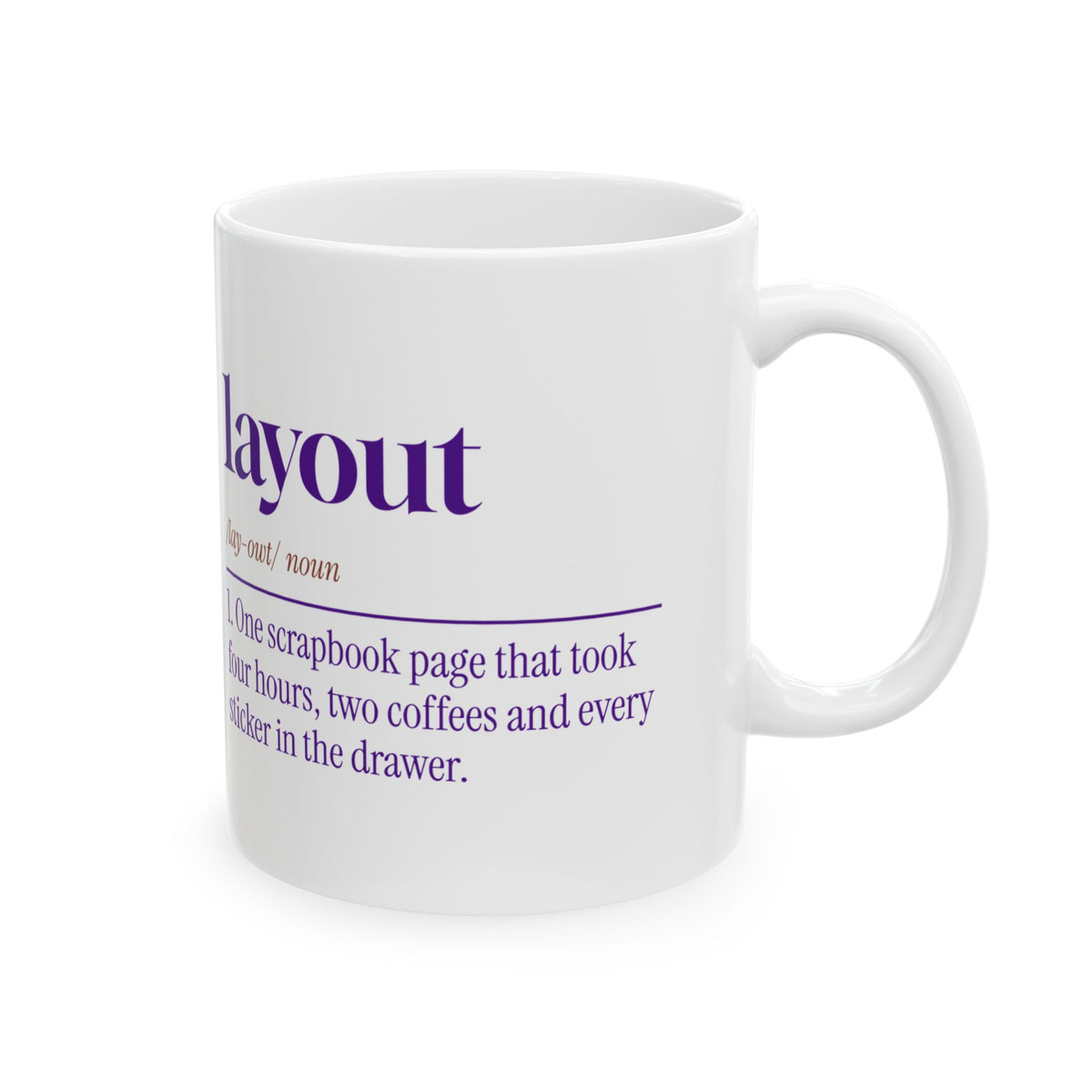 Funny Scrapbooking Coffee Mug Layout Definition For Scrapbookers