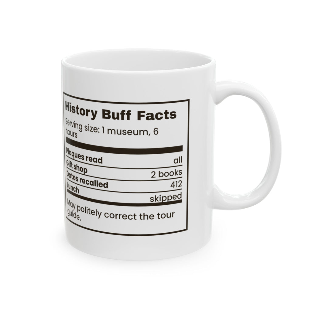 Funny History Buff Coffee Mug History Buff Facts Dates Recalled 412