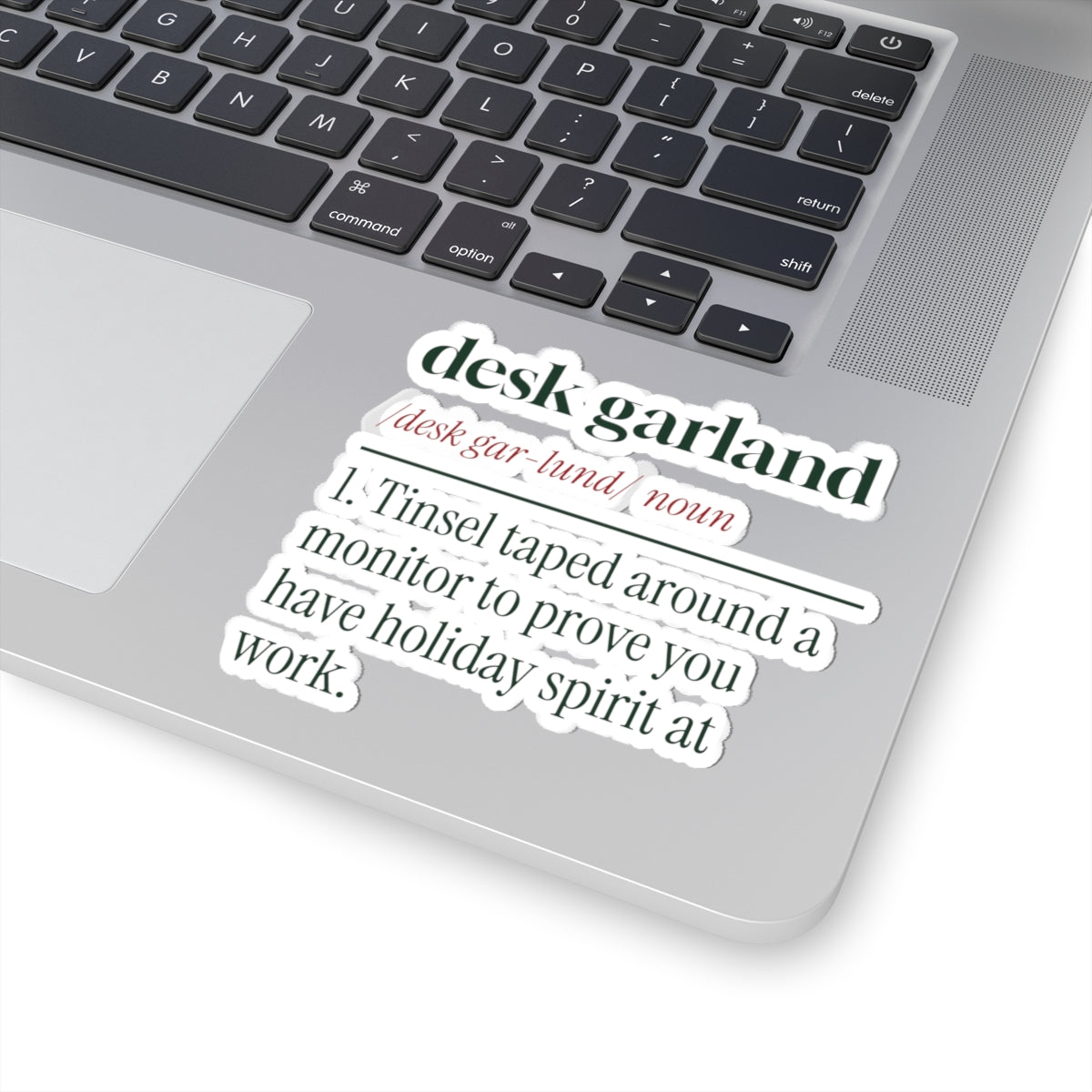 Funny Office Christmas Sticker Desk Garland Dictionary Definition