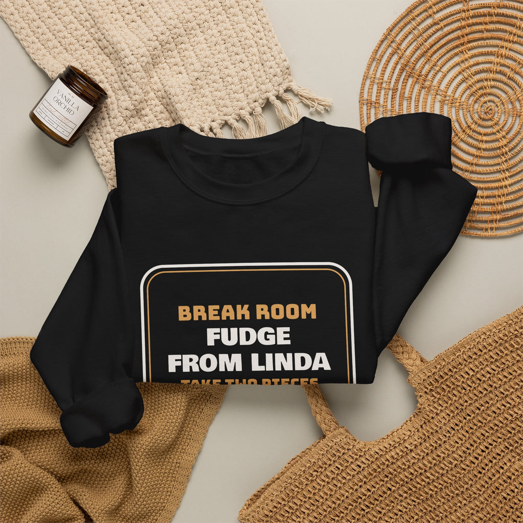 Funny Christmas Coworker Sweatshirt Fudge From Linda Take Two Pieces