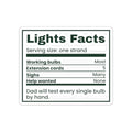 Funny Dad Christmas Sticker Lights Facts Label For Dad