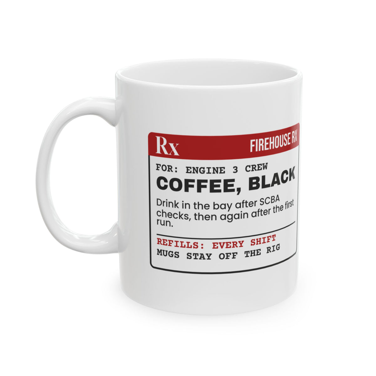 Funny Firefighter Coffee Mug Coffee After Air Pack Checks Prescription