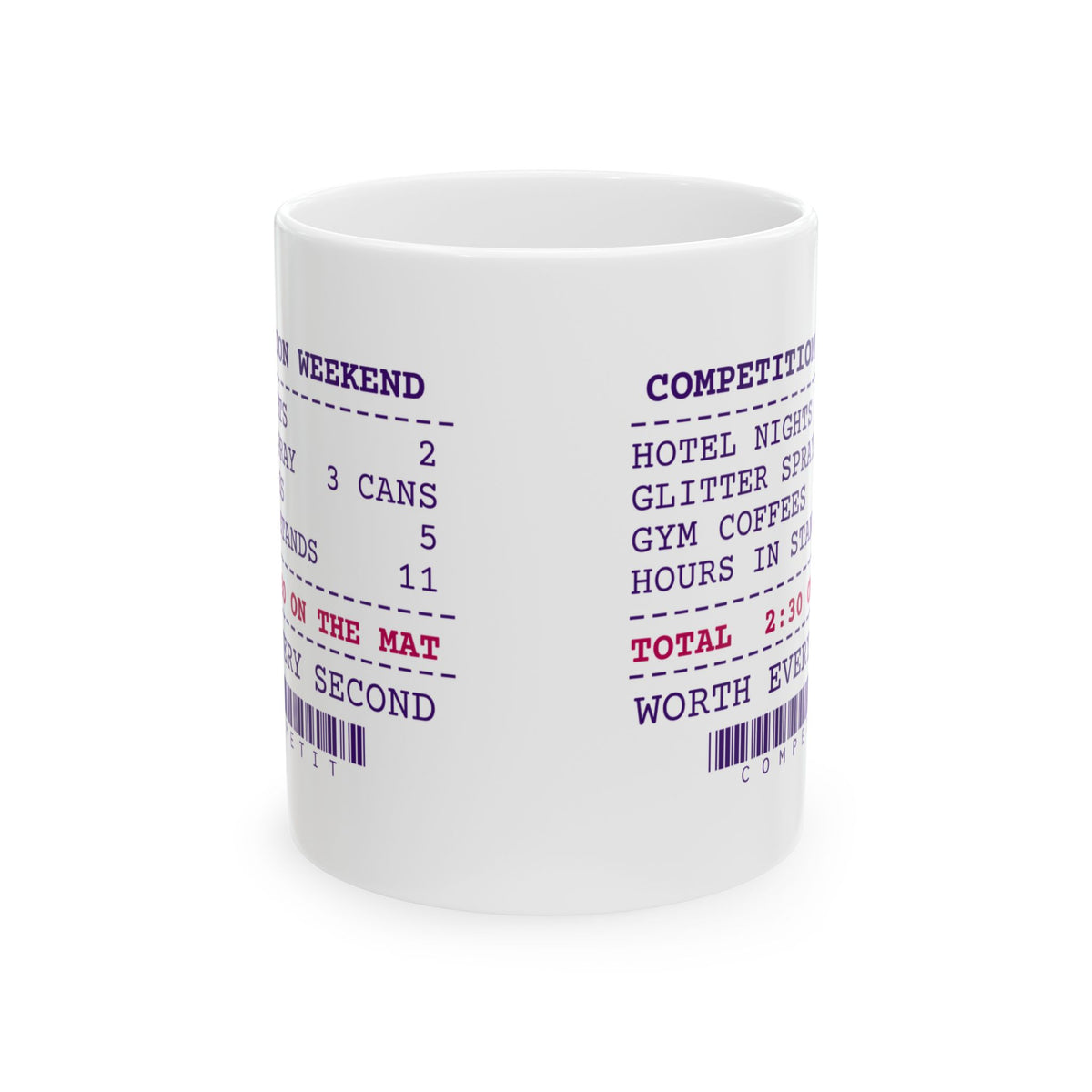 Funny Cheer Mom Coffee Mug Competition Weekend Receipt For Cheer Moms