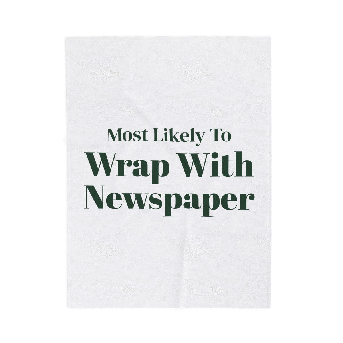 Funny Christmas Family Throw Blanket Most Likely To Wrap With Newspaper