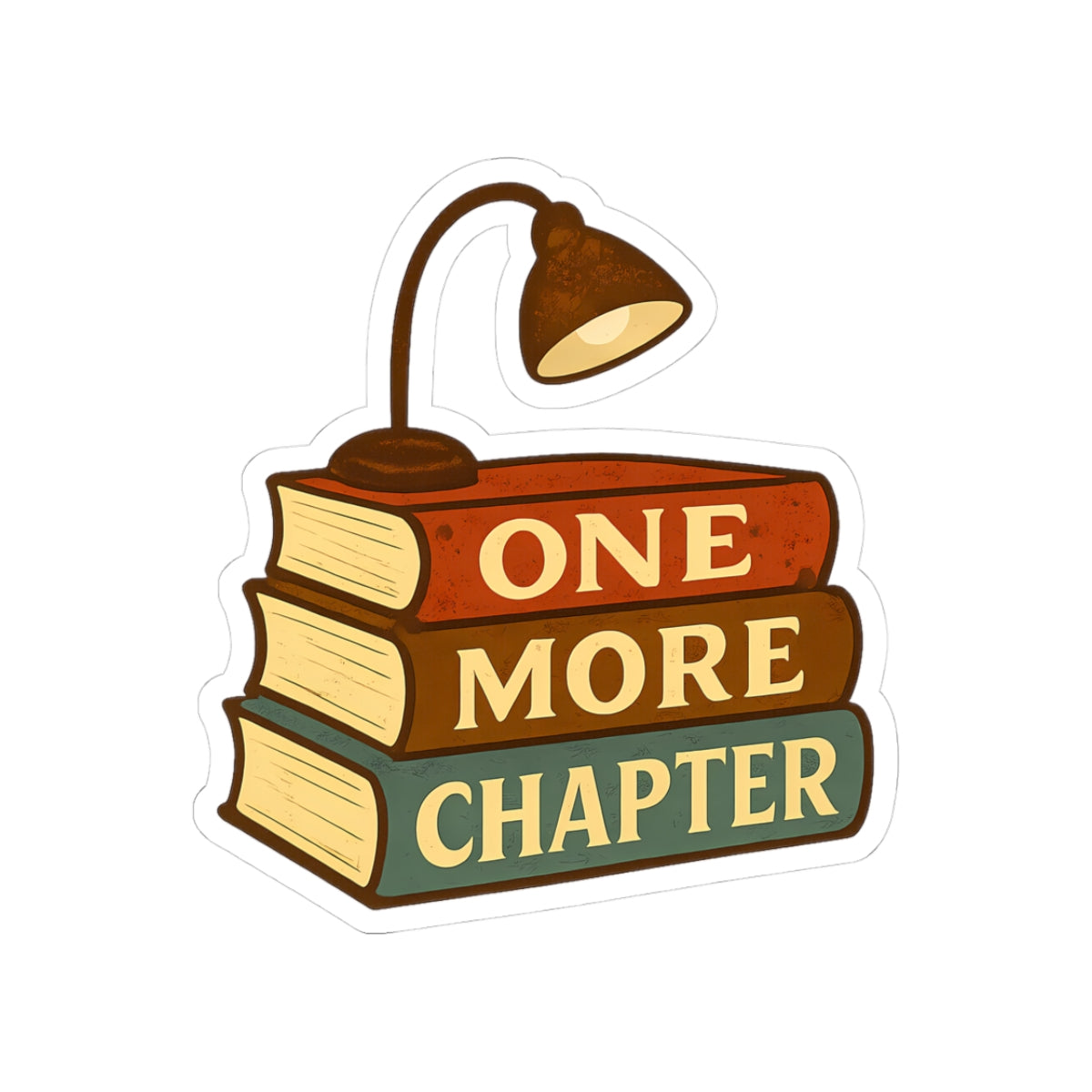 One More Chapter Funny Book Lover Reading Sticker