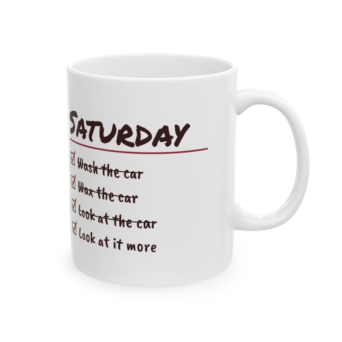 Funny Car Lover Mug Wax The Car Look At It More
