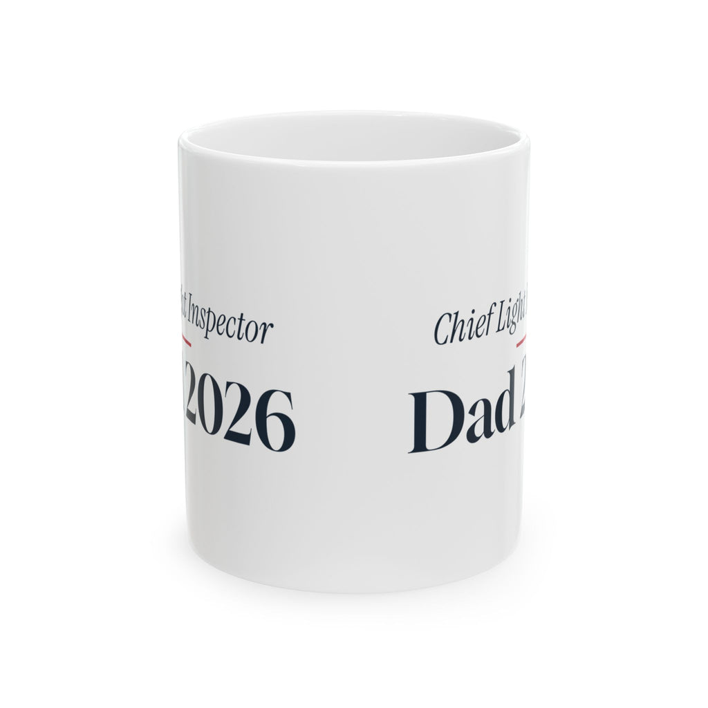 Funny Christmas Dad Coffee Mug Chief Light Inspector Dad 2026