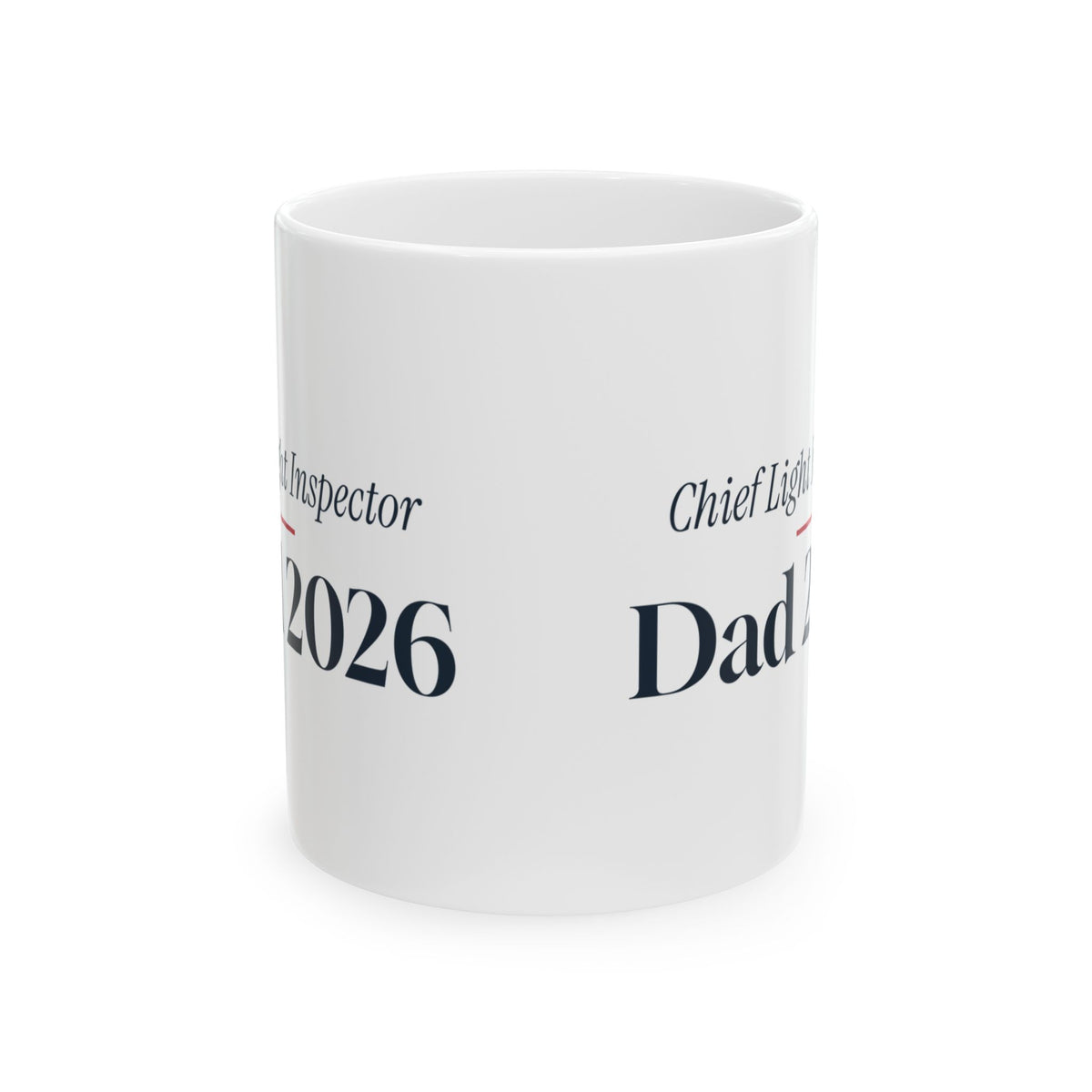 Funny Christmas Dad Coffee Mug Chief Light Inspector Dad 2026