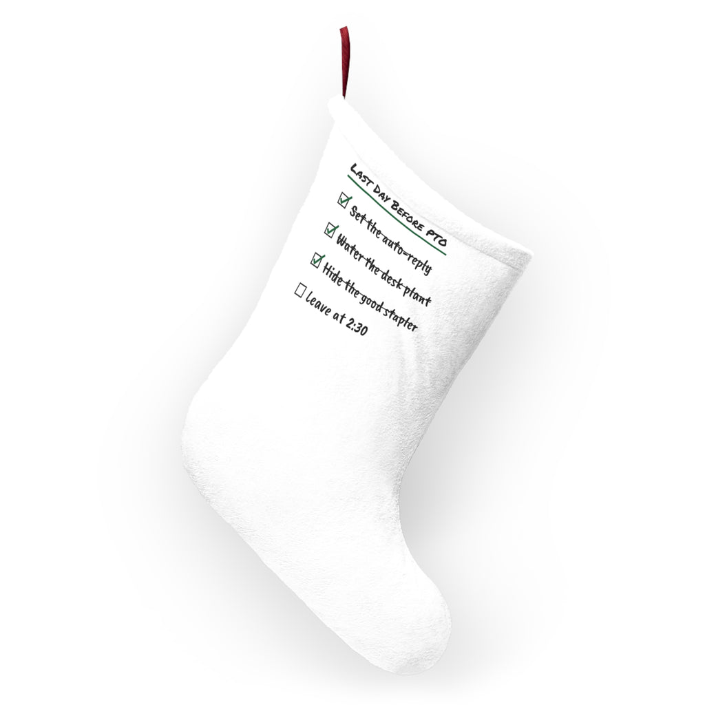 Funny Christmas Coworker Christmas Stocking Hide The Good Stapler Checklist