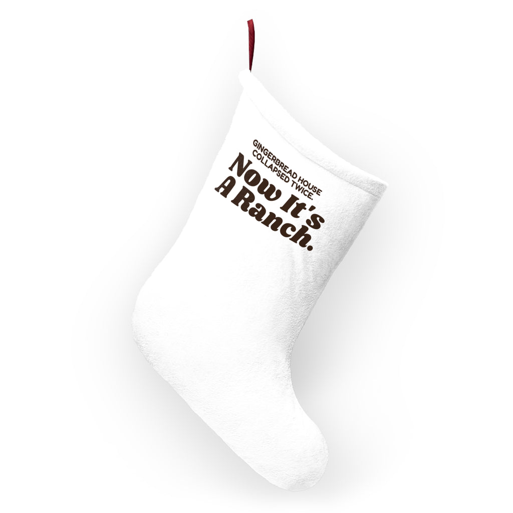 Funny Christmas Baking Christmas Stocking Gingerbread House Now It's A