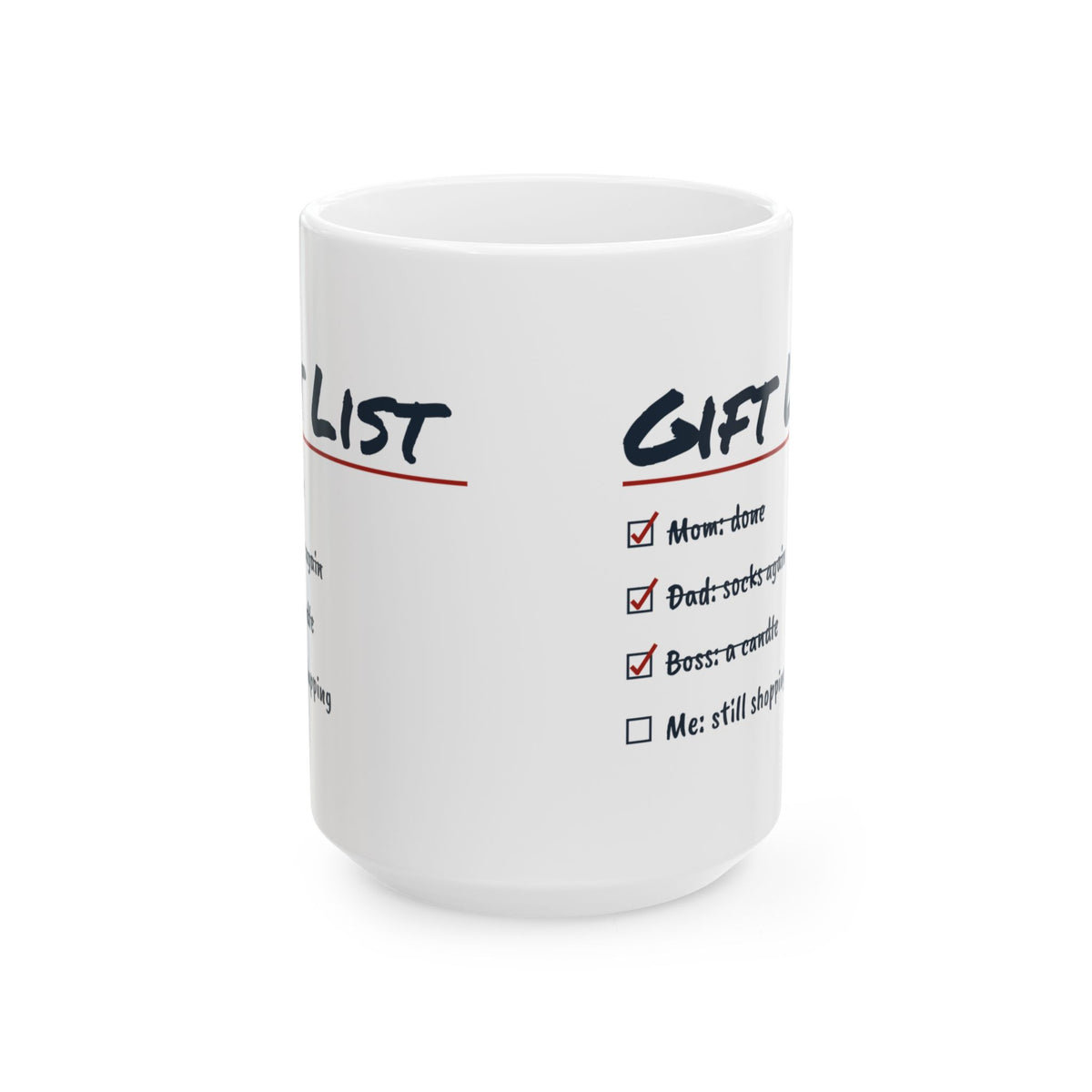 Funny Christmas Shopping Coffee Mug Shopping List Me Still Shopping