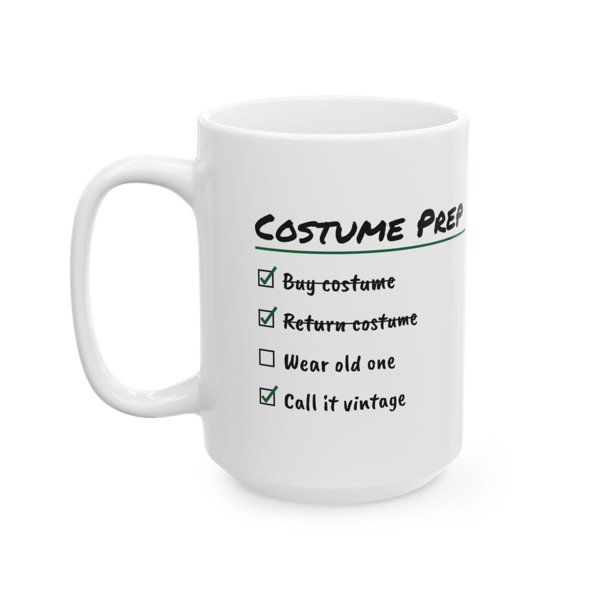 Funny Halloween Coffee Mug Costume Prep Checklist For Costumes