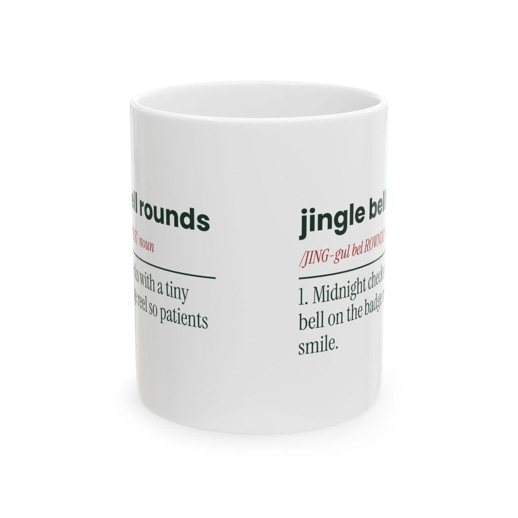 Christmas Nurse Coffee Mug Jingle Bell Rounds Dictionary For Nurses