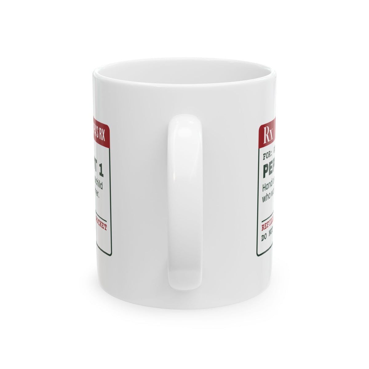 Funny Grandpa Christmas Coffee Mug Pocket Peppermints Prescription
