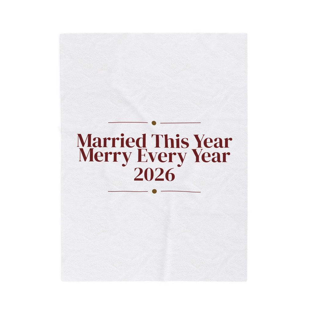 Christmas Throw Blanket Married This Year Merry Every Year 2026