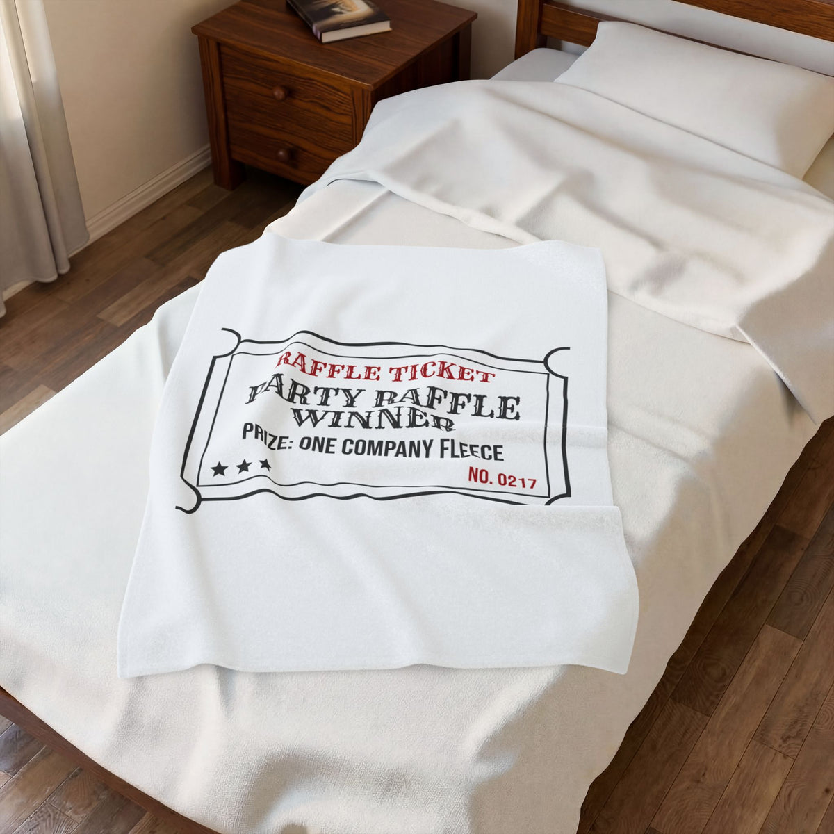 Funny Christmas Coworker Throw Blanket Party Raffle Winner Company Fleece