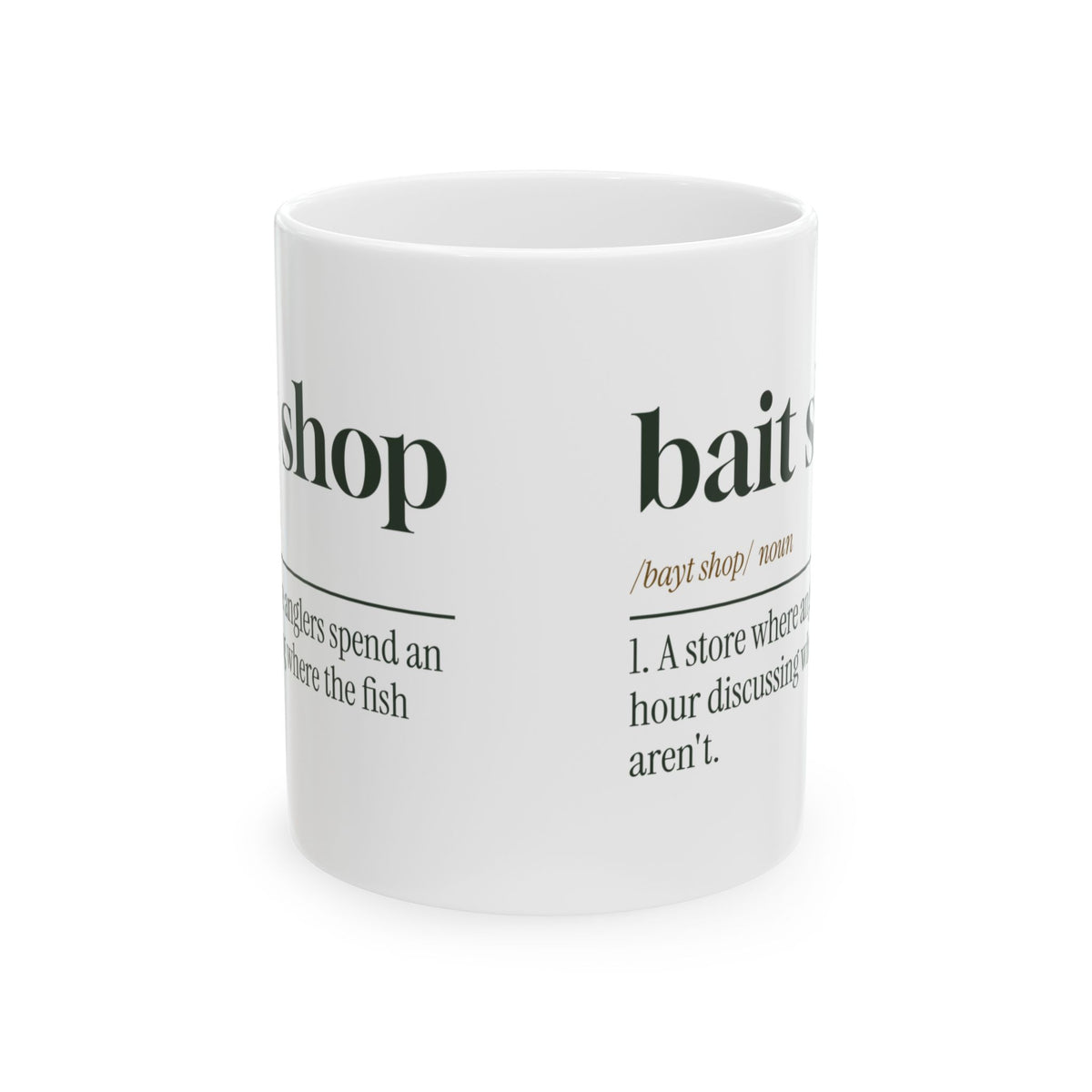 Funny Fishing Coffee Mug Bait Shop Definition For Anglers