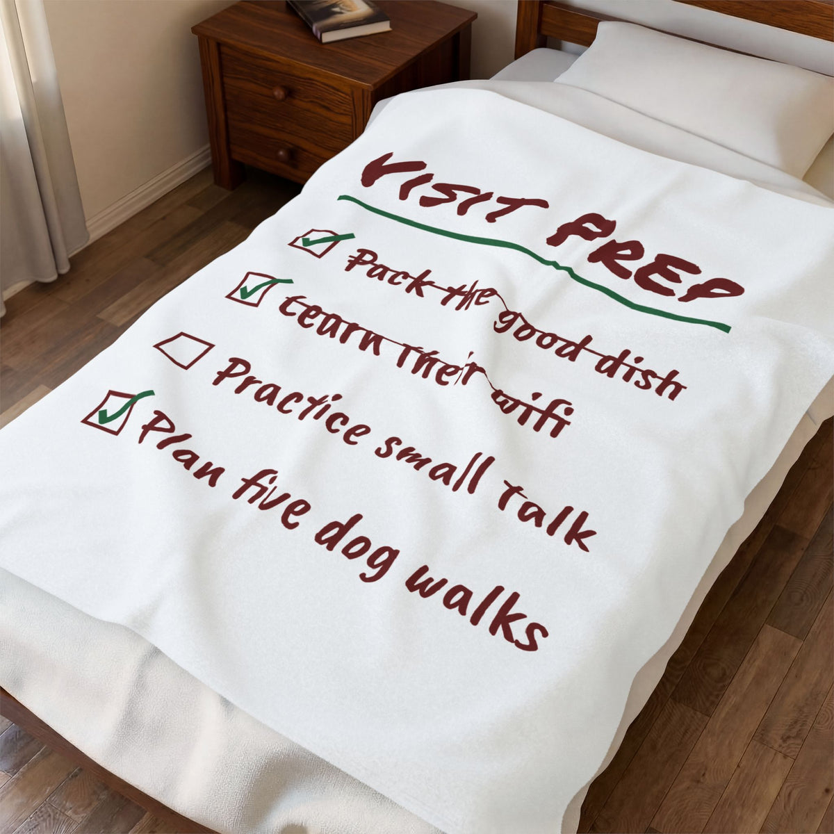 Funny Christmas In-Laws Throw Blanket Plan Five Dog Walks Checklist