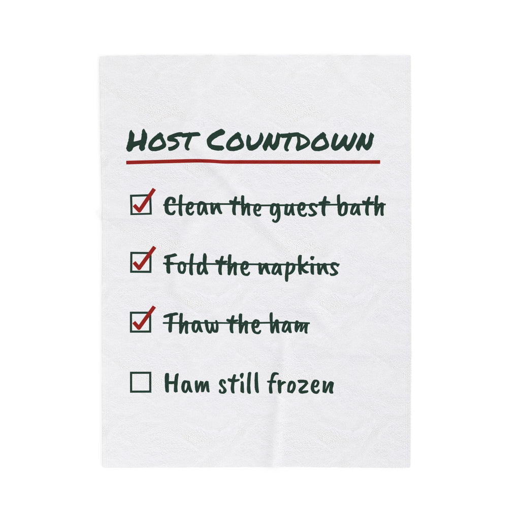 Funny Christmas Hosting Throw Blanket Host Countdown Ham Still Frozen