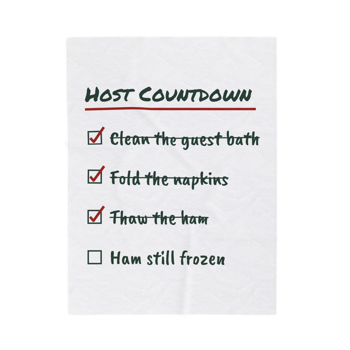 Funny Christmas Hosting Throw Blanket Host Countdown Ham Still Frozen
