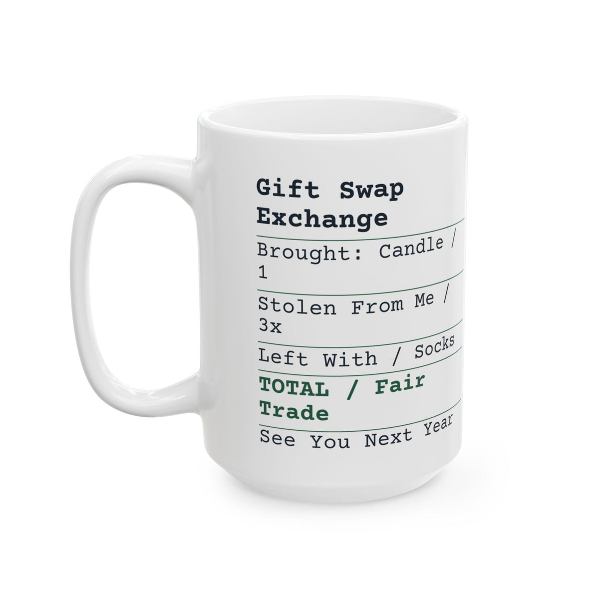 Funny White Elephant Coffee Mug Stolen From Me 3x Left With Socks