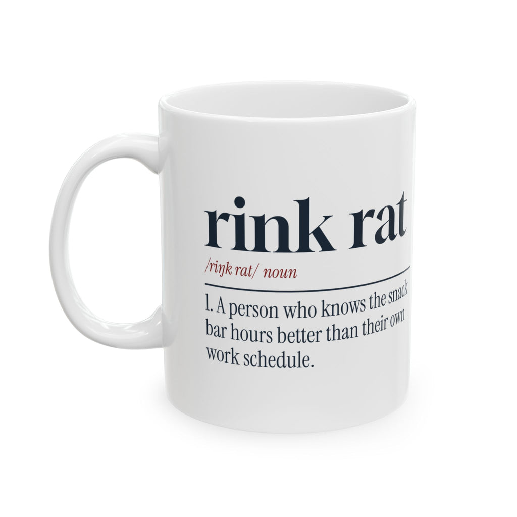 Funny Hockey Coffee Mug Rink Rat Definition For Hockey Families