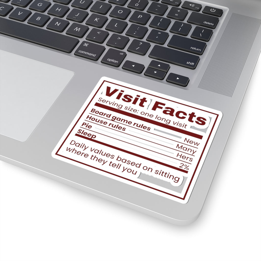 Funny Christmas Sticker Visit Facts House Rules Many For In-Laws