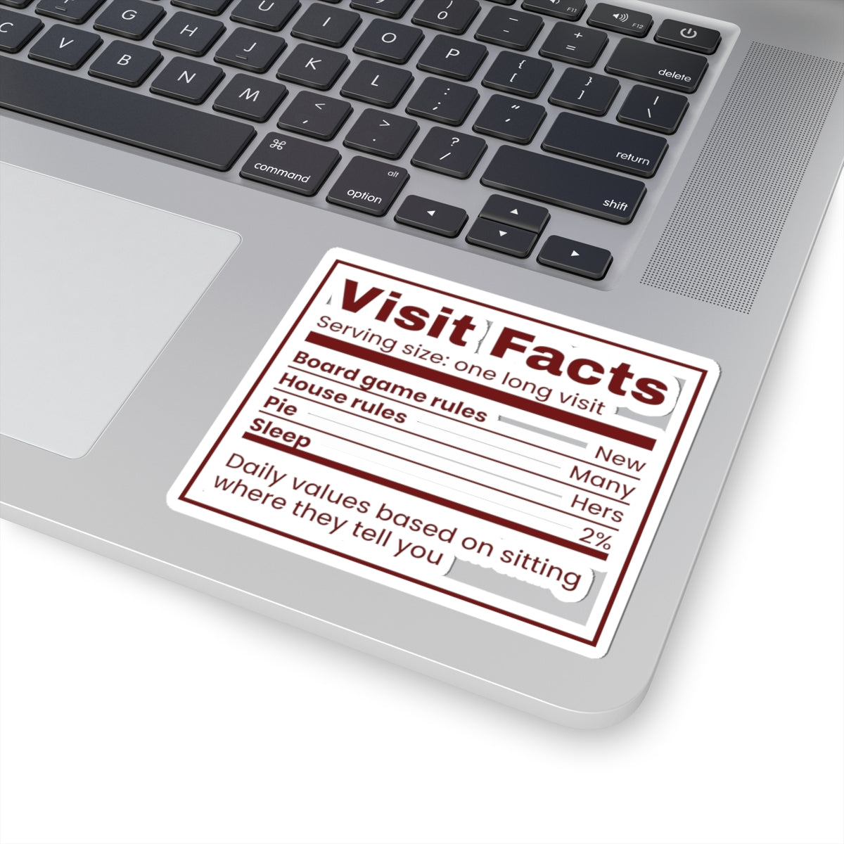 Funny Christmas Sticker Visit Facts House Rules Many For In-Laws