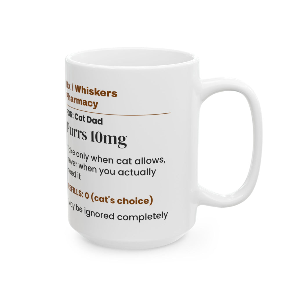 Funny Cat Valentine Coffee Mug Purr Prescription For Cat Dads