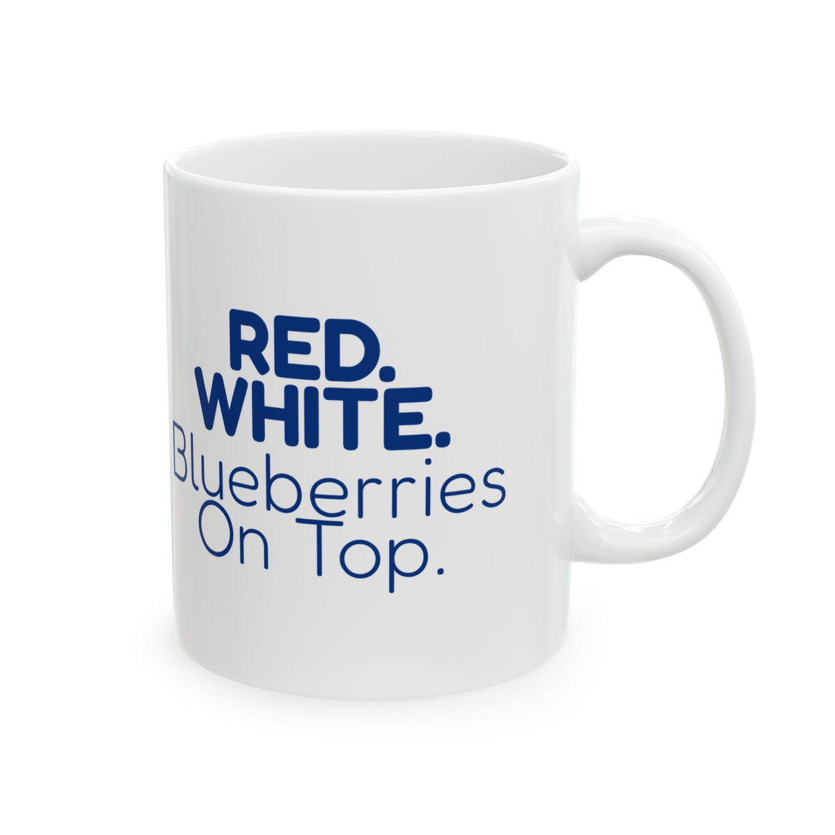 Funny Fourth Of July Coffee Mug Red White Blueberries For Host