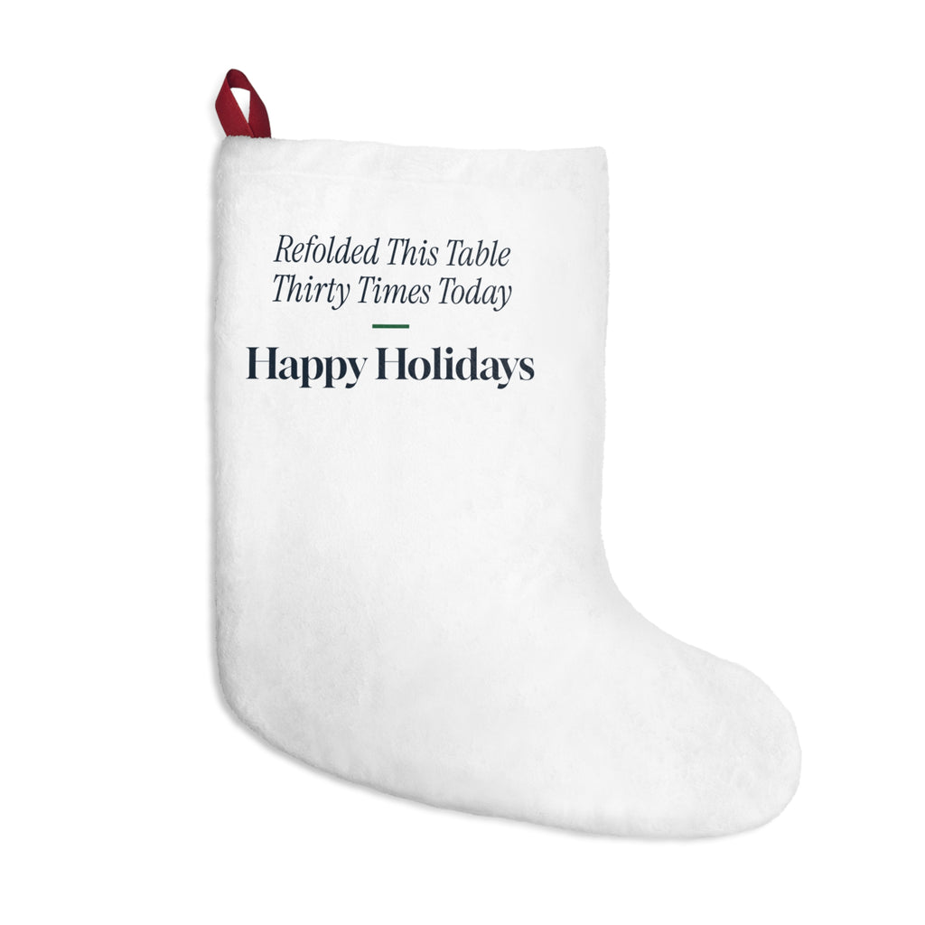 Funny Christmas Retail Christmas Stocking Refolded This Table Thirty Times