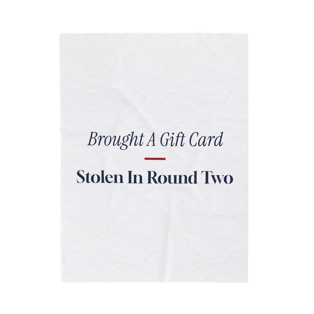 Funny White Elephant Throw Blanket Brought A Gift Card Stolen In Round Two
