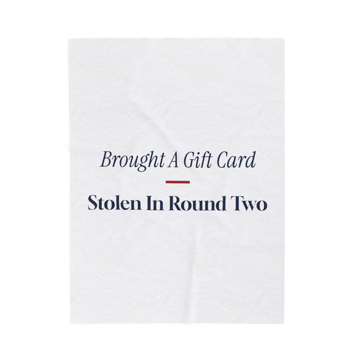 Funny White Elephant Throw Blanket Brought A Gift Card Stolen In Round Two