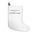 Funny White Elephant Christmas Stocking Brought A Gift Card Left With A