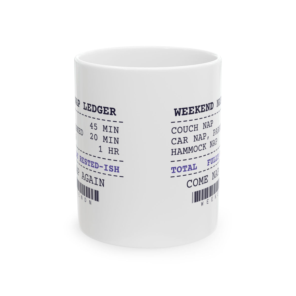 Funny Nap Coffee Mug Weekend Nap Ledger Receipt For Nap Lovers