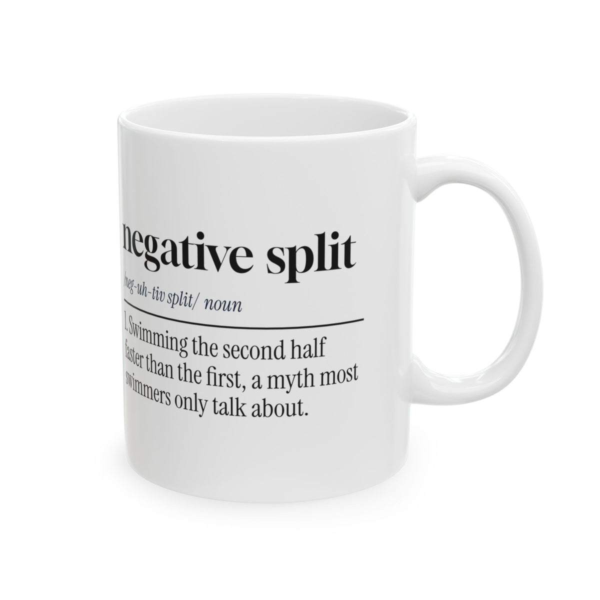 Negative Split Coffee Mug For Swimmers