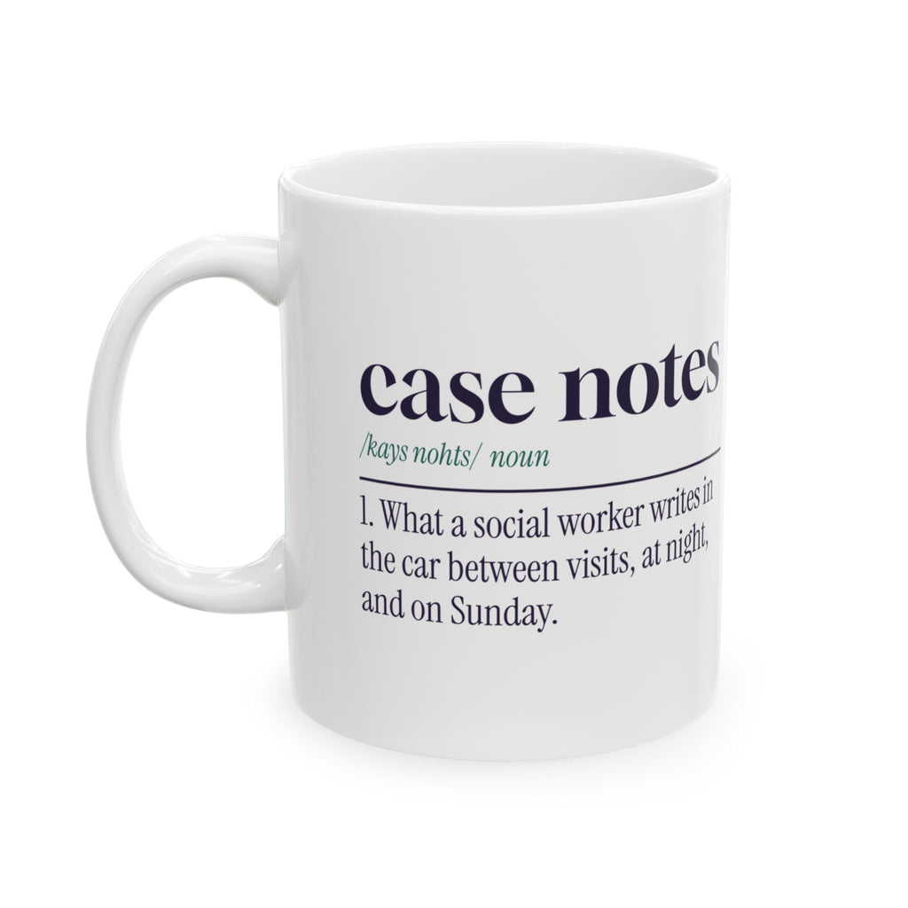 Funny Social Worker Coffee Mug Case Notes Dictionary Definition