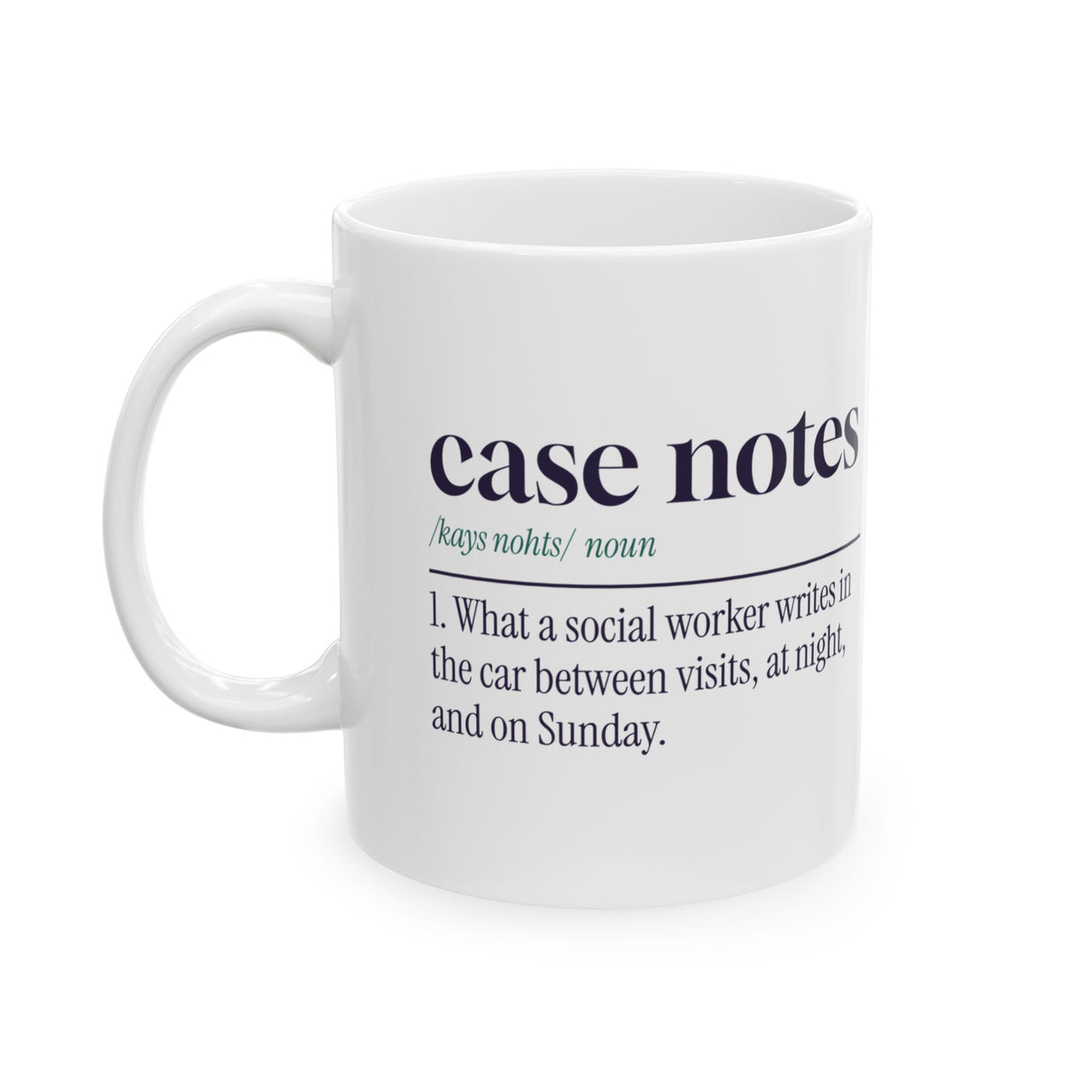 Funny Social Worker Coffee Mug Case Notes Dictionary Definition