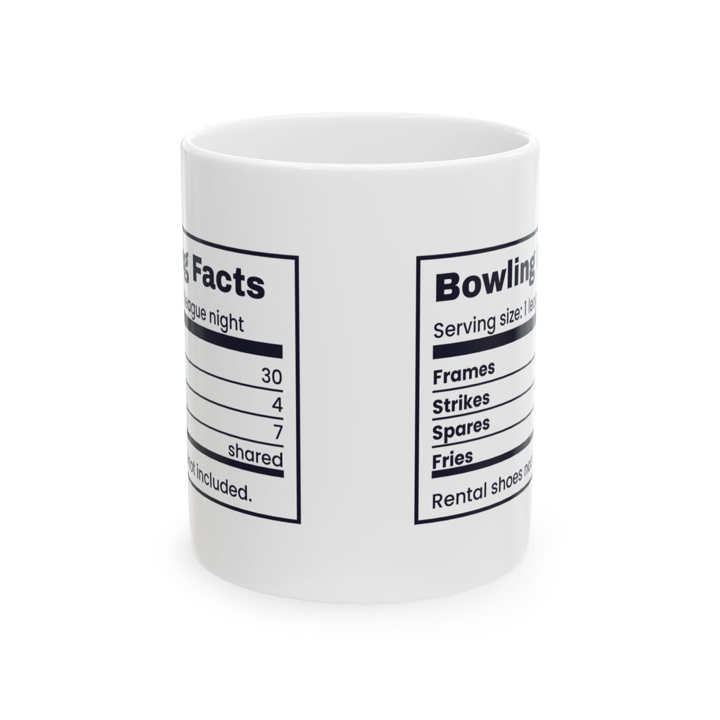 Funny Bowling Coffee Mug Bowling Facts Nutrition Label
