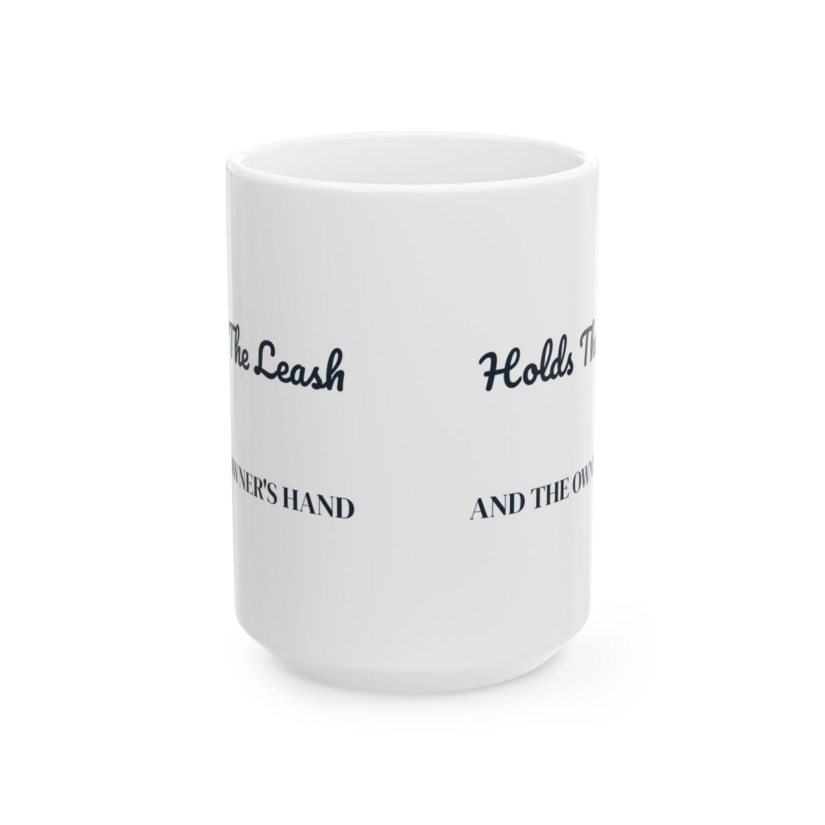 Vet Tech Coffee Mug Holds The Leash And The Owner's Hand