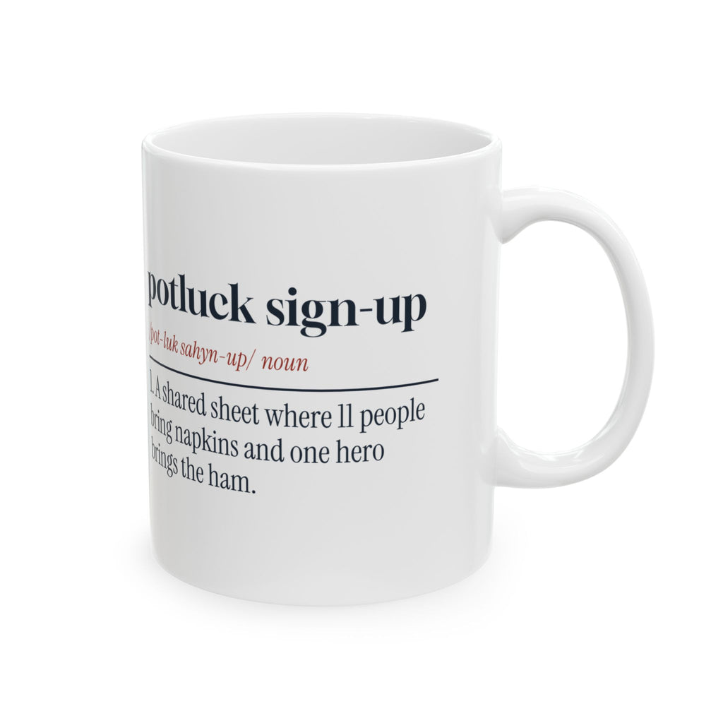 Funny Christmas Coworker Coffee Mug Potluck Sign-Up Definition