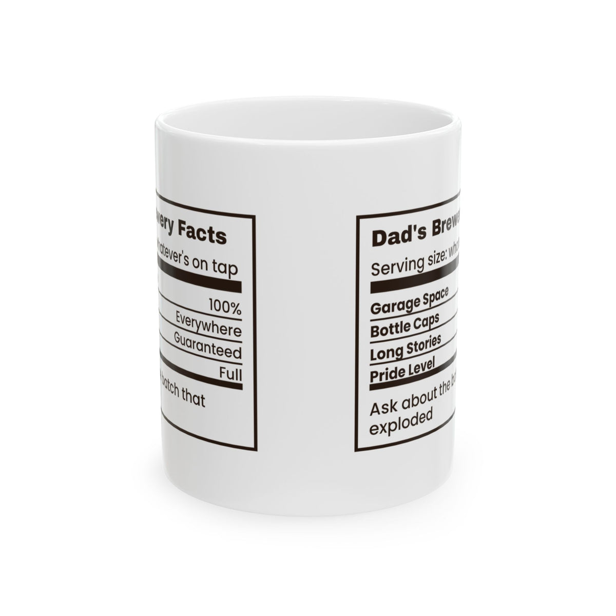 Dad's Brewery Facts Coffee Mug For Beer Lovers