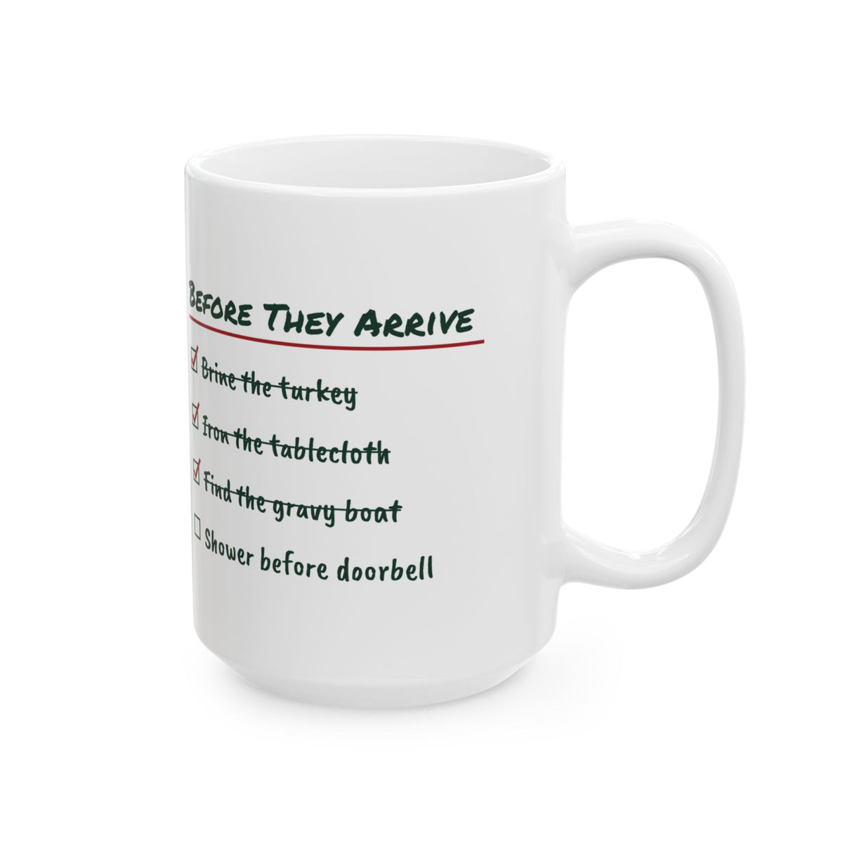 Funny Christmas Coffee Mug Before They Arrive Checklist For Hosts